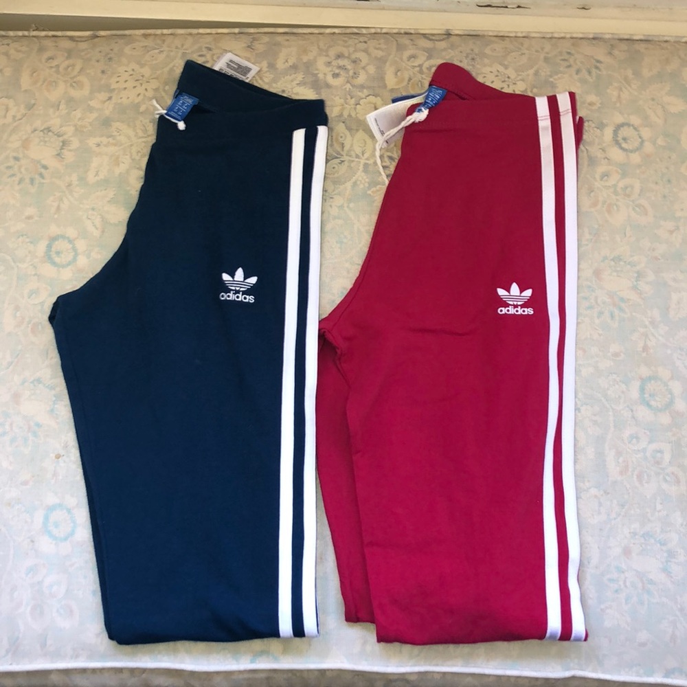 Two adidas leggings
